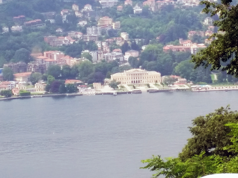 Villa Olmo am Comer See von oben