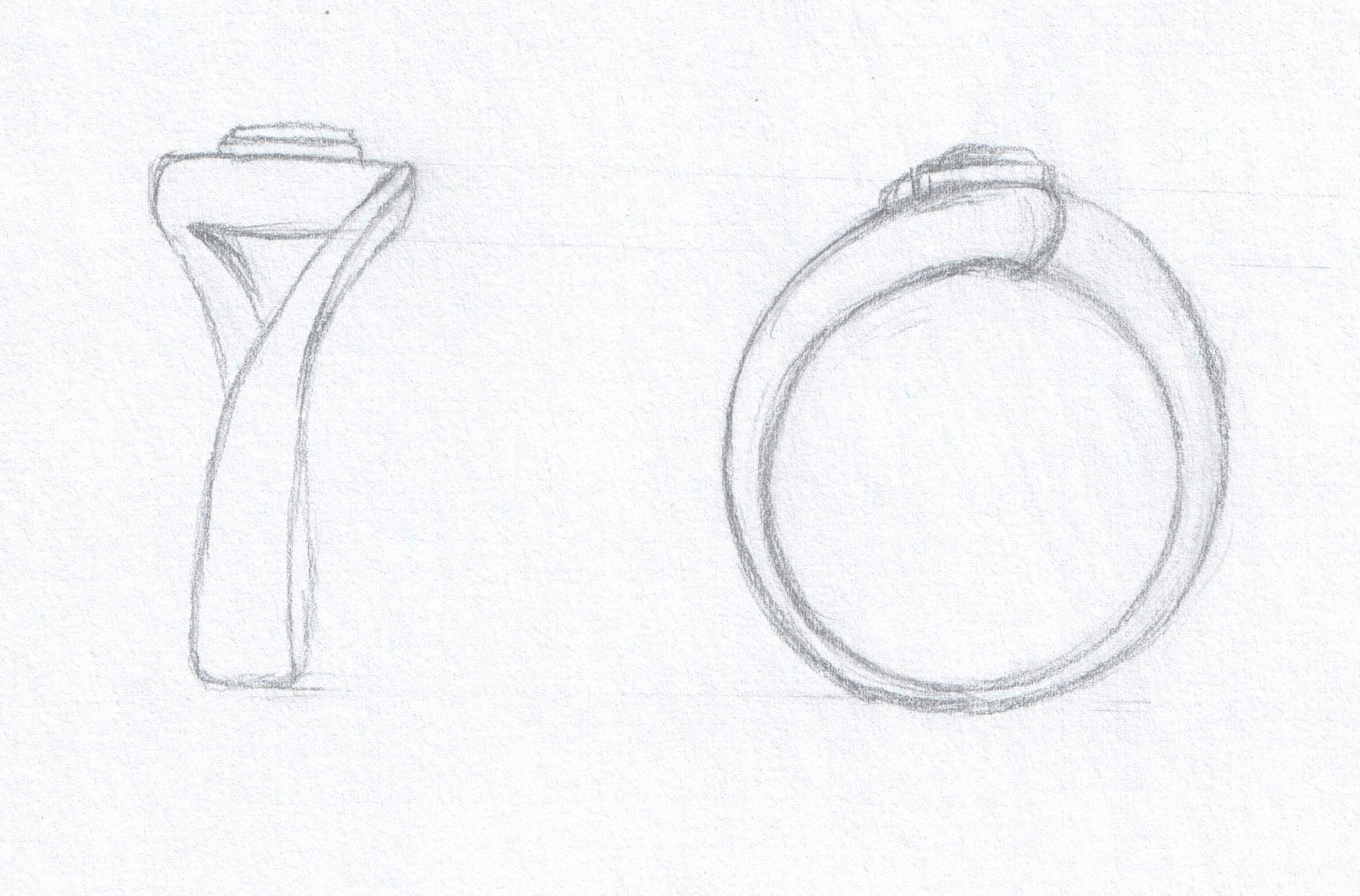 Asymmetrischer Zungenschienenring – von Miriam