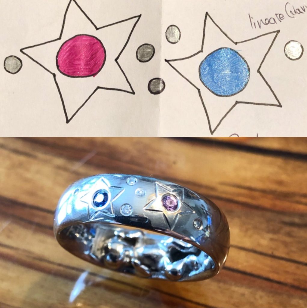 Ring Jamie mit Safir und Brillanten