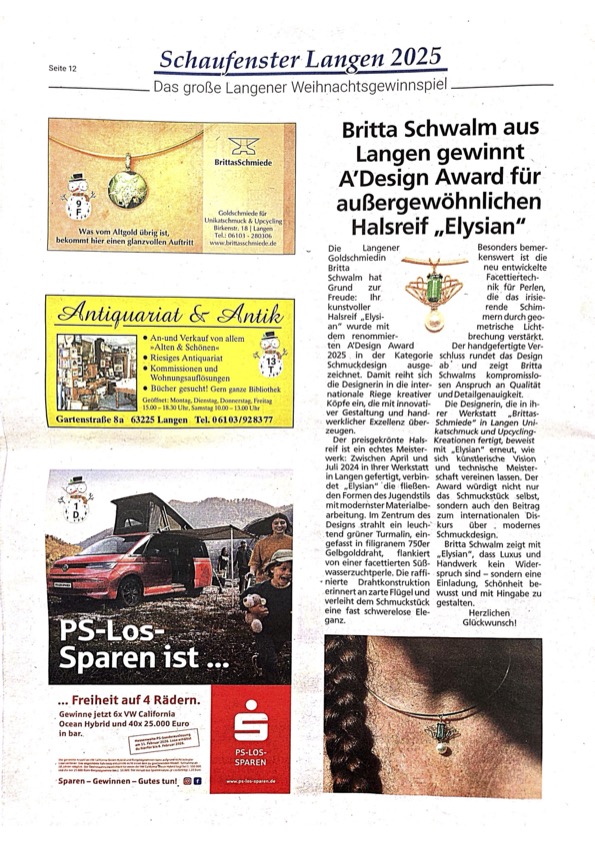 BrittasSchmiede im Schaufenster Langen 2025